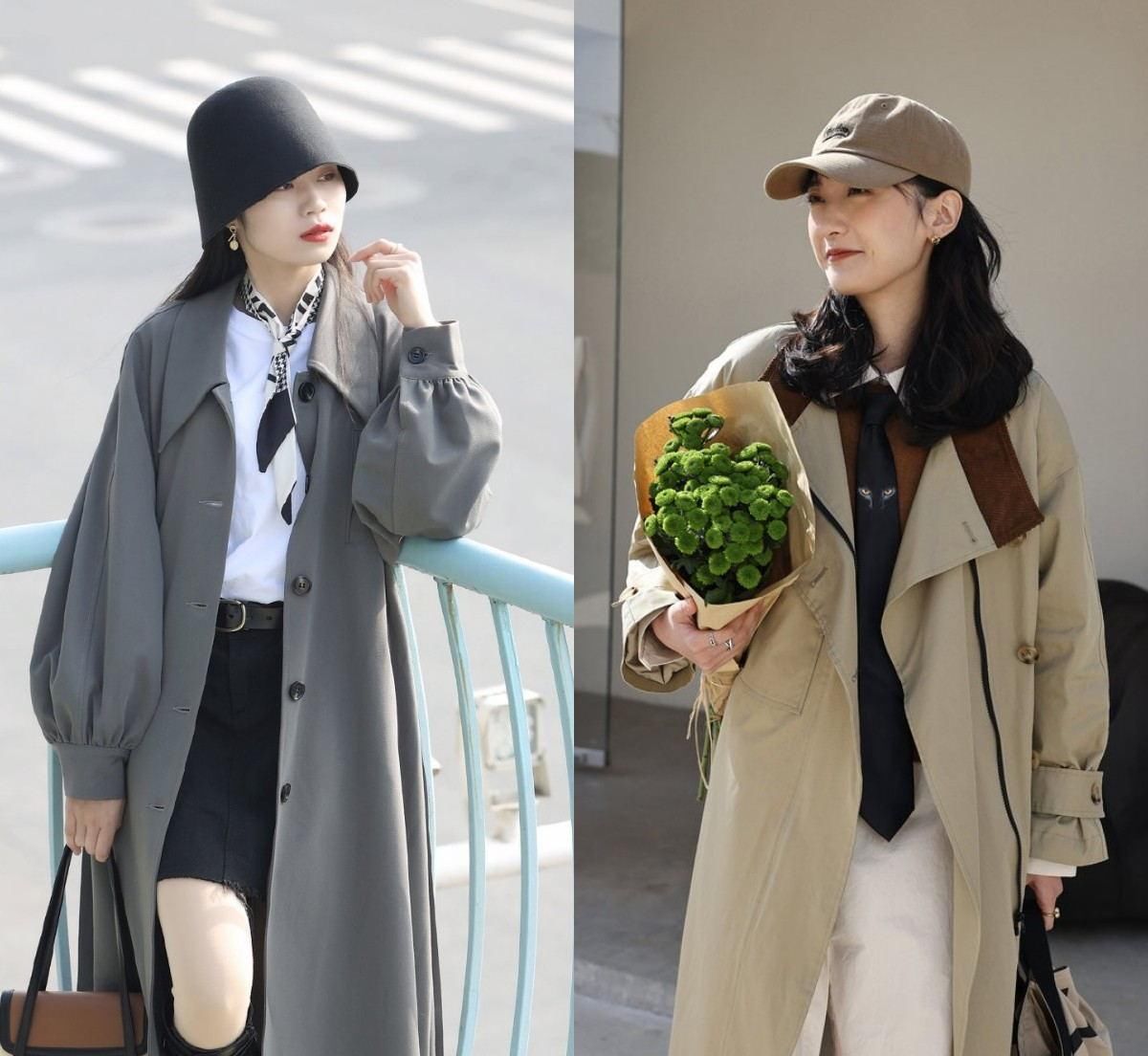 春天穿风衣，该怎么搭配？学会这2点穿衣技巧，时髦有型又好看