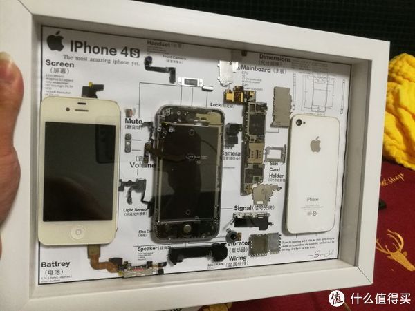 低成本手机拆机装裱框制作教程（DIY iPhone拆机裱框摆件）