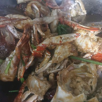 红烧炝|红烧炝炒梭子蟹