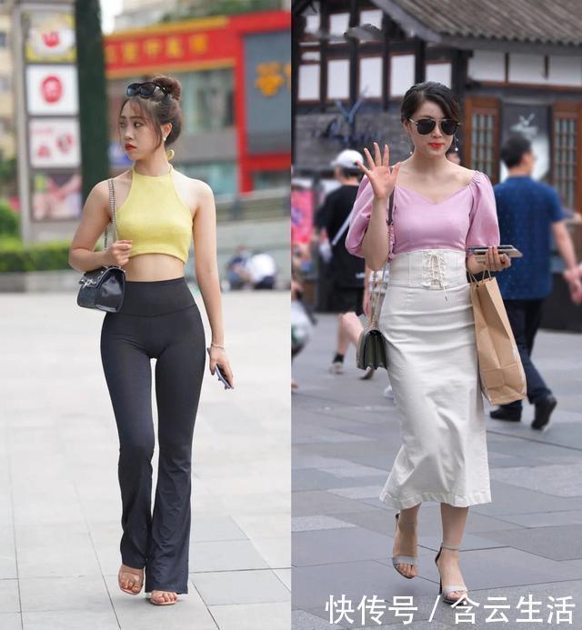 绸缎|打底裤和包臀裙的碰撞,一个靓丽妩媚,一个优雅高贵,太好看了吧