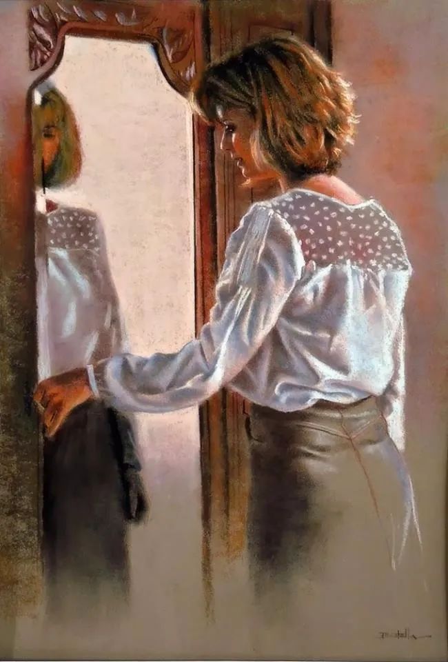 艺术学院$法国女画家:魅力独特的色粉味道