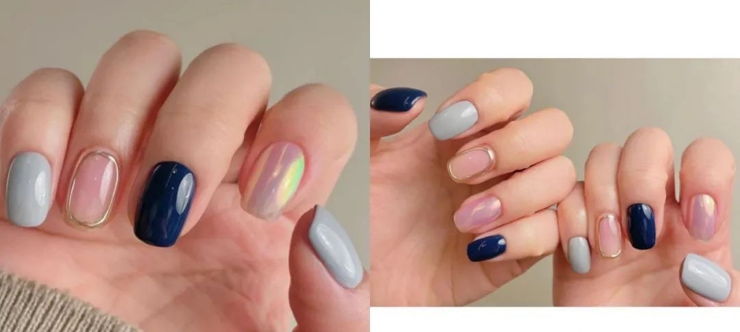 打底|夏日清爽的极光甲,干净配色,款式百搭又小清新!