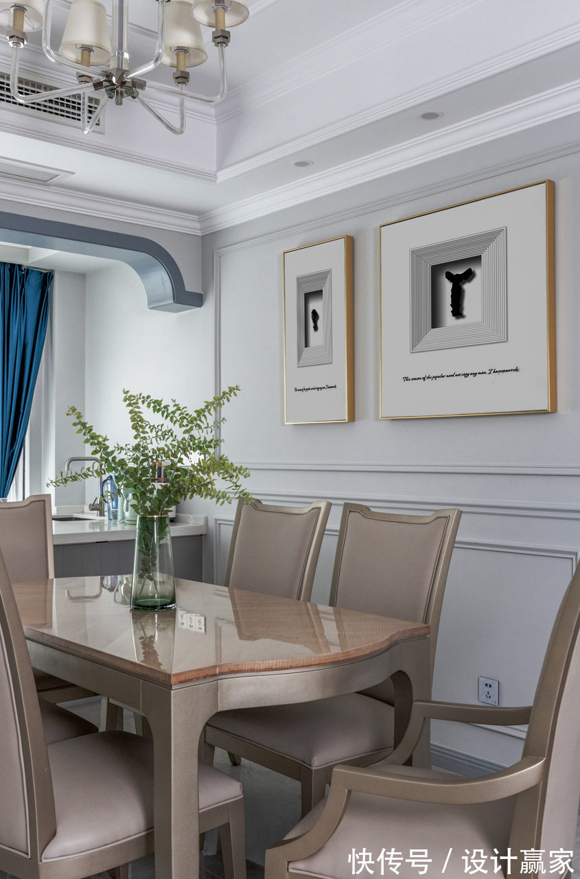 茶室|297㎡时尚美宅,华丽优雅的简美轻奢风,晒晒现场照