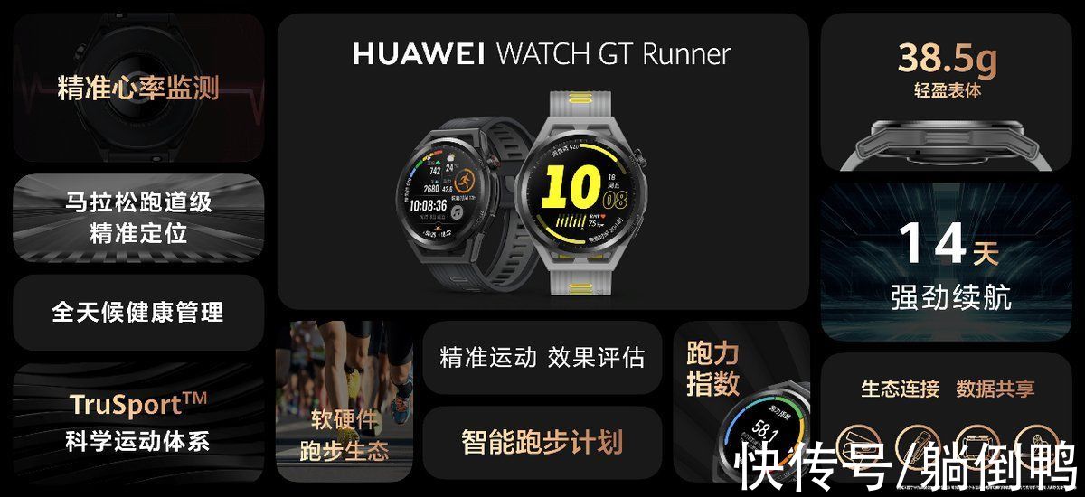 华为w售价2188元，专为跑者设计，华为WATCH GT Runner专业跑表发布