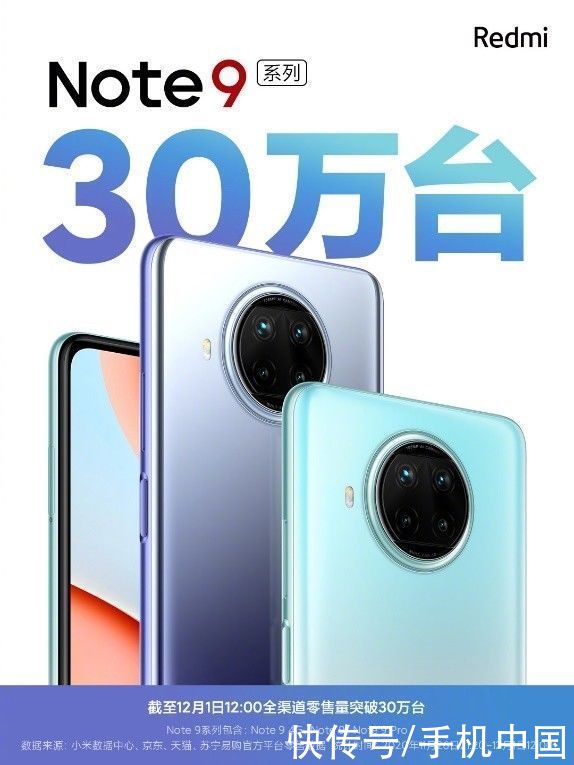 Note|Redmi Note 9系列首销破30万台