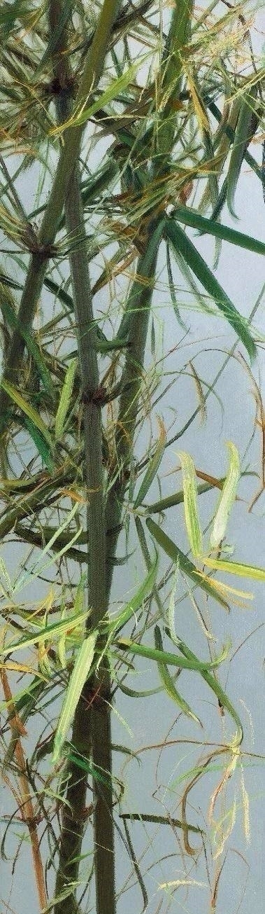 冷军的油画竹子和90后大叔池静山笔下的墨竹,你更喜欢哪个呢