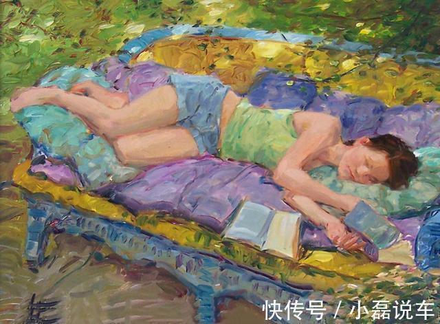 绘画$水灵秀气的美国女性人体油画,真可谓朱粉不深匀,闲花淡淡香