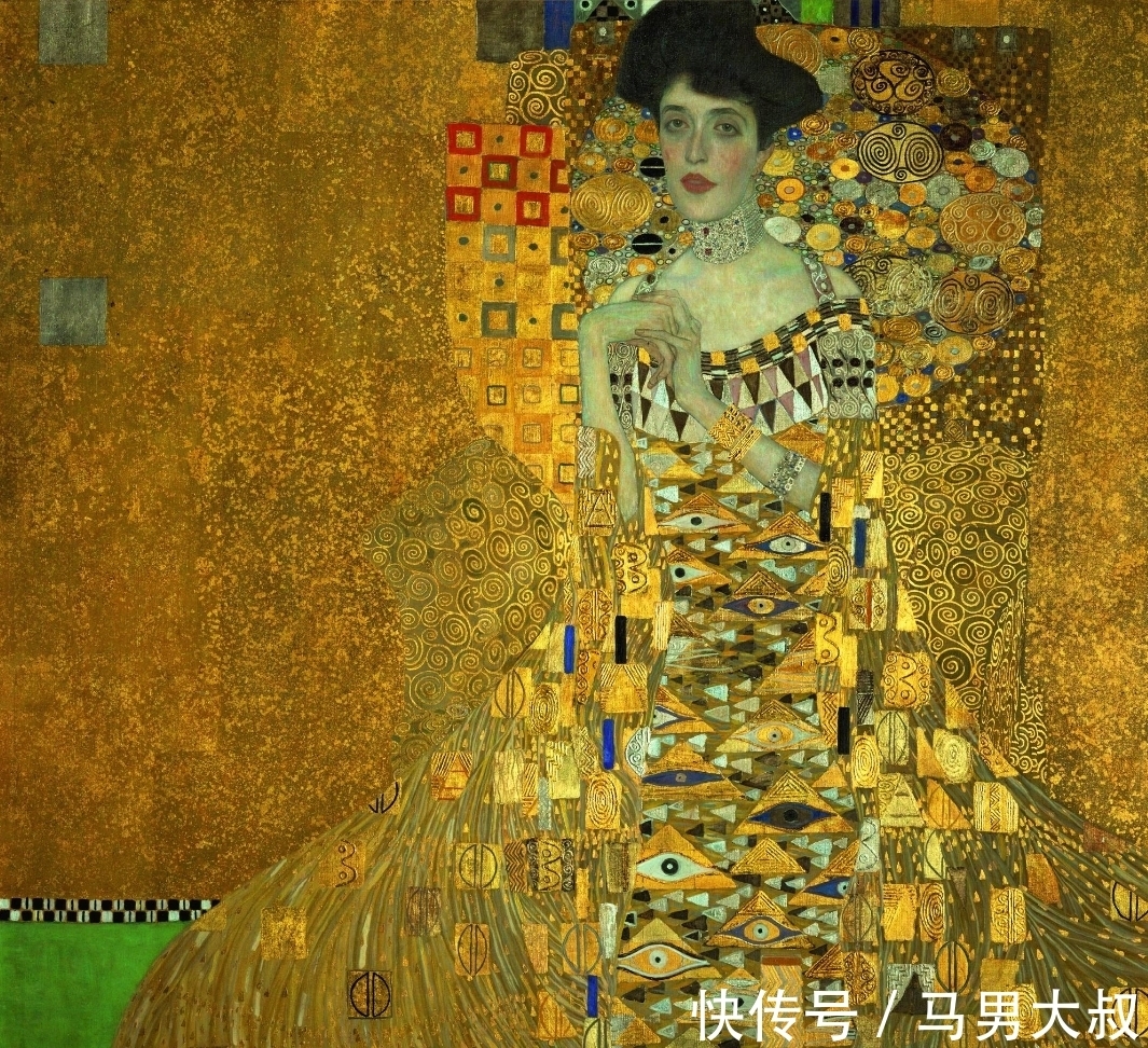 印象派@这幅油画透着娴静与清雅的感觉,是英国美术馆唯一的克里姆特油画