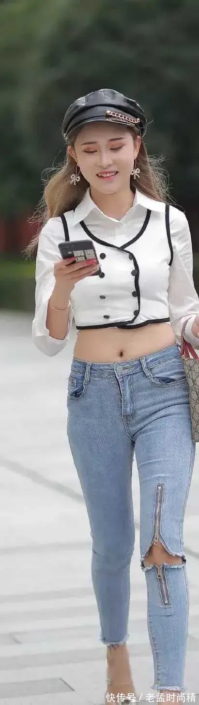时尚|从未见过这种款式的牛仔裤! 裤腿上的拉链从破洞处穿插而过, 时尚