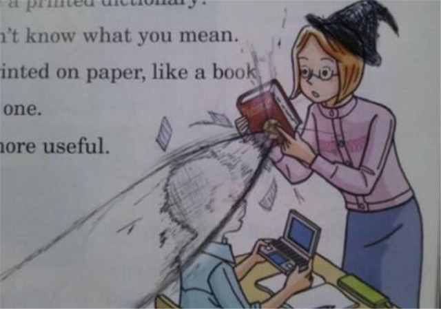 孩子#小学生的脑洞有多大?“课本涂鸦”走红,网友:除了学习啥都行