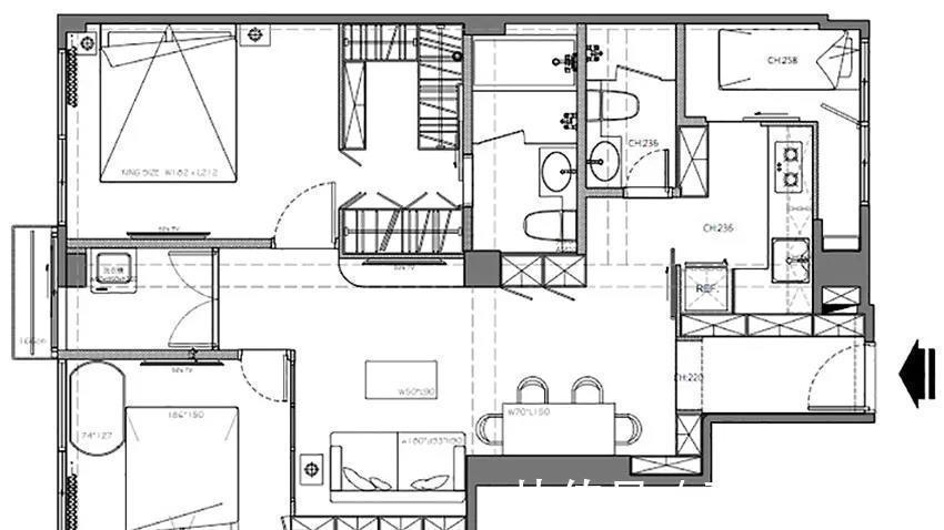 户型|设计师爆改66㎡老破小,挤出3房2厅,颜值堪称“小豪宅”