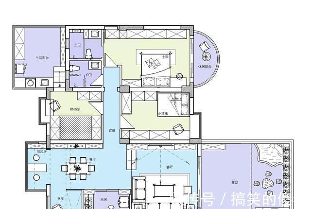 主卧室|130平米新中式风，听了老公的话，餐厅酒柜这样设计，美观又实用
