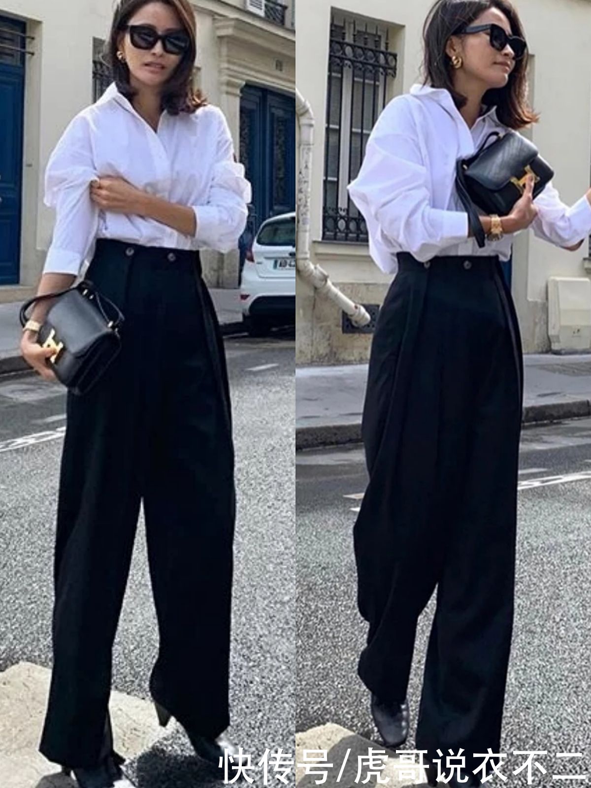 教科书|这才是教科书级别的“衬衫”穿搭，身高1米58，也能美得优雅高级