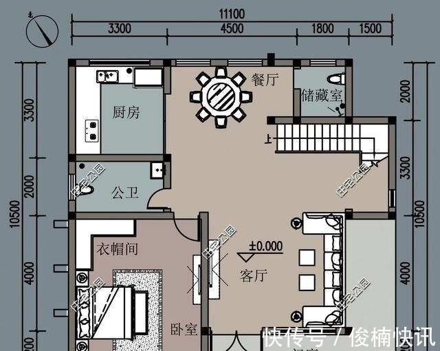 自建|农村自建小户型别墅, 四室一厅很宽敞, 还有书房和大阳台, 美!