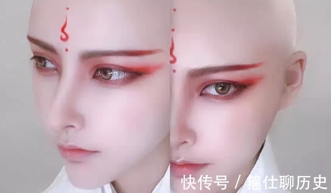 cos|小哥哥cos无心大师,烈焰红妆太传神,打破了次元壁的即视感
