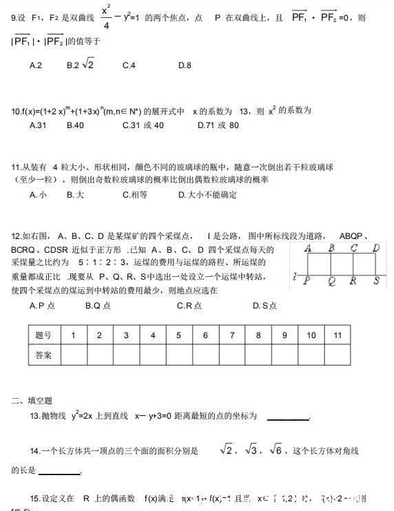 选填|高中数学：10套选择填空题专项训练｜拿下选填，数学不下130