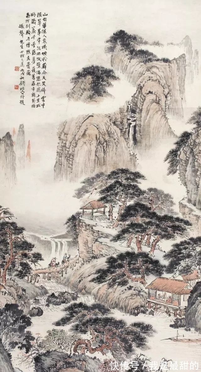 新国画@“新国画”以前他怎么画画?钱松嵒早期山水画