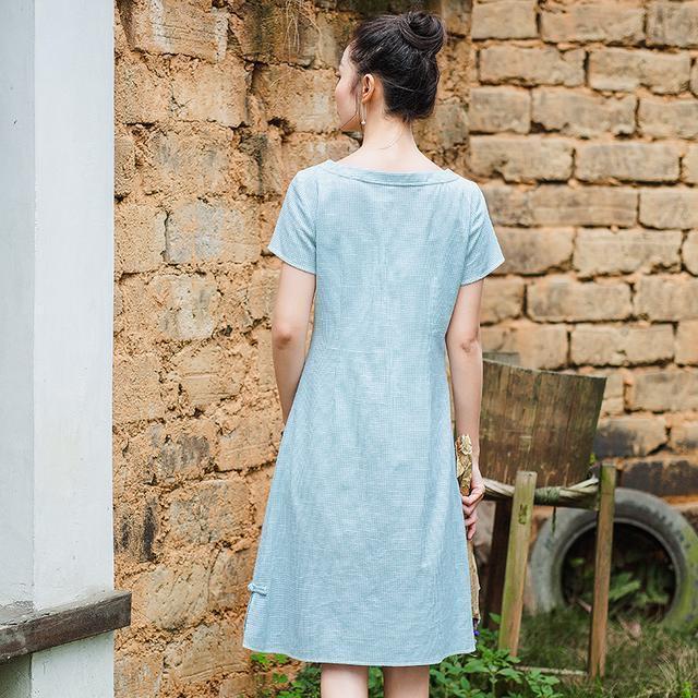 棉麻|东方古韵的改良旗袍裙,轻松秀出玲珑曲线之美,让人着迷