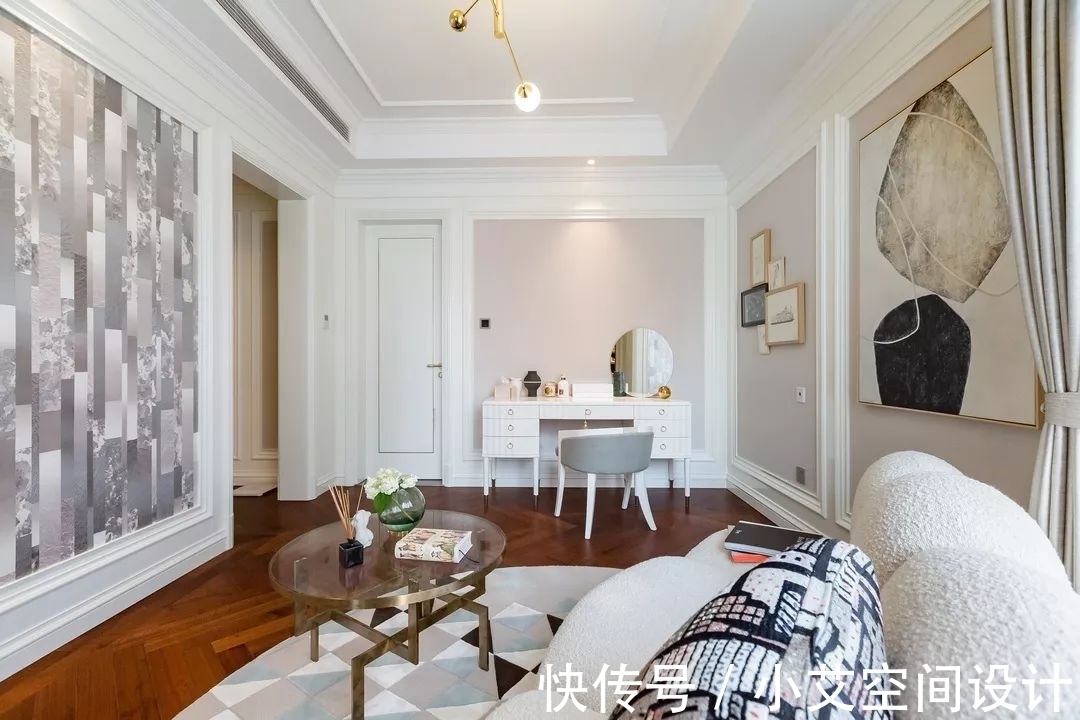 精装|270㎡精装房软装设计,简洁、纯美的温馨轻法式风