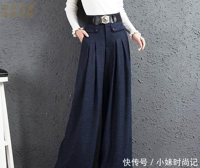 搭配|又冷又想穿裙子? 花式阔腿裤+短靴, 搭配靴子很贵气, 比裙子还美