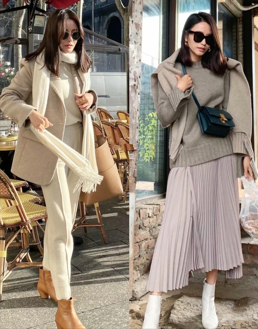 领口 又一次被这个博主惊艳了, 冬季穿搭简约大气, 法式慵懒风真迷人!