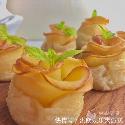 玫瑰花|手抓饼的神仙吃法,酥皮苹果玫瑰花