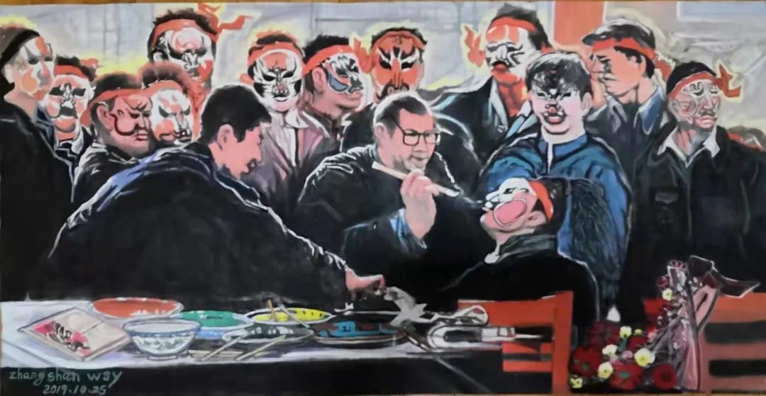 杨大眼造像@中西结合笔传情·锐意创新始通神——张山绘画人物山水艺术新貌