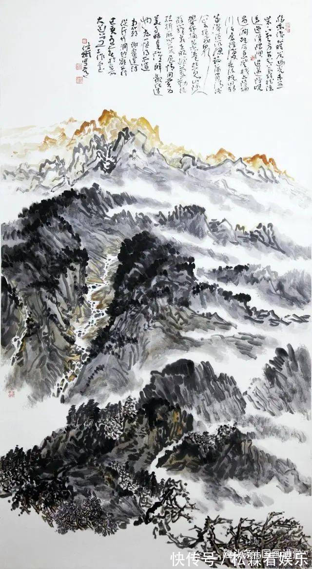 山水画!他的山水画里的大山大川大多出自于神奇的巴山蜀水