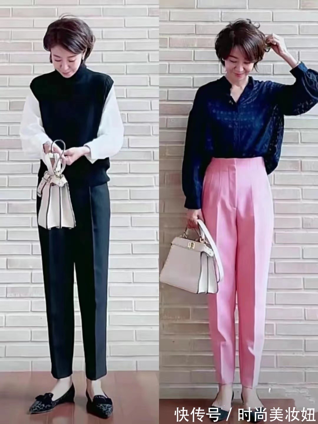 造型|50岁要学日杂博主穿搭,简单的配色显气质,照穿美得优雅大方