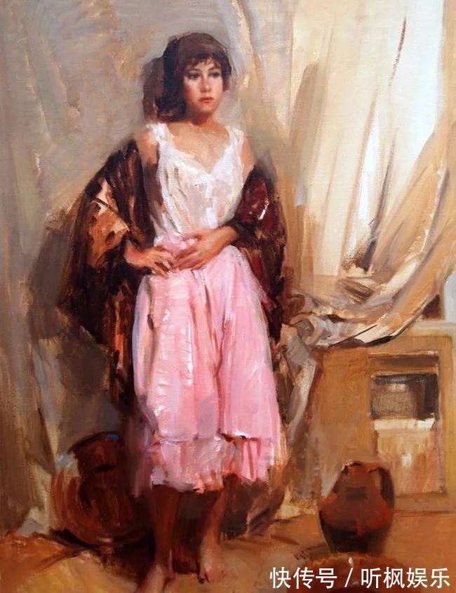 瓦伦西亚$西班牙艺术家尼迪亚笔下的女人,美得像花一样尽情地绽放