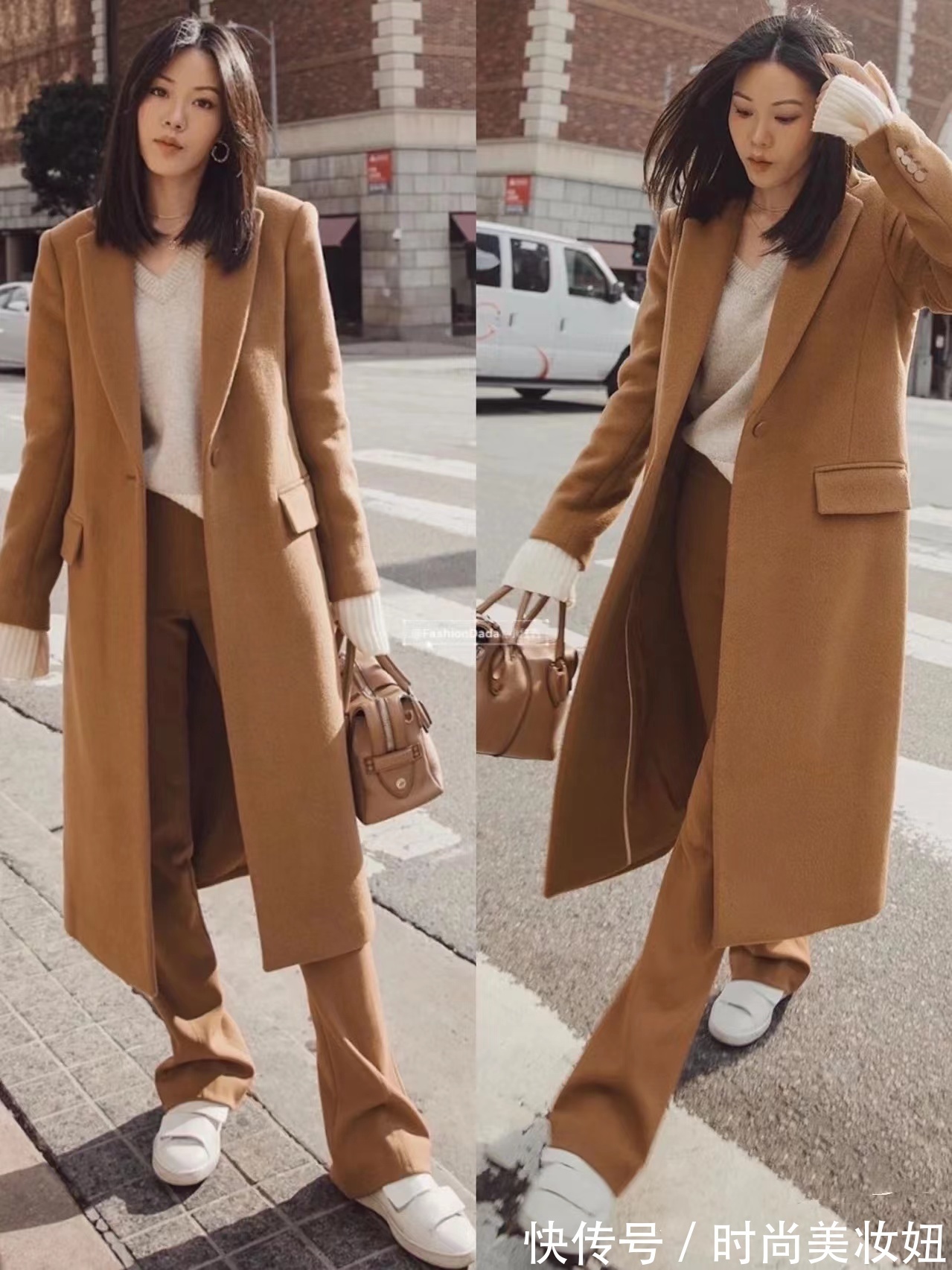 干练|今年流行穿驼色大衣,时尚博主教你高级搭配,冬天穿美翻了