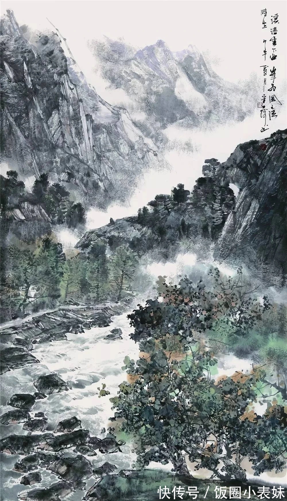 山水画|宋士操雪域山水画，自然唯美！