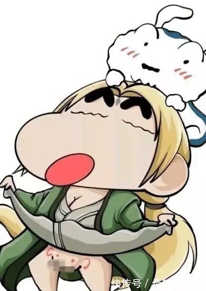 自来也|当蜡笔小新和火影忍者里面的人物结合之后,看到纲手我服了