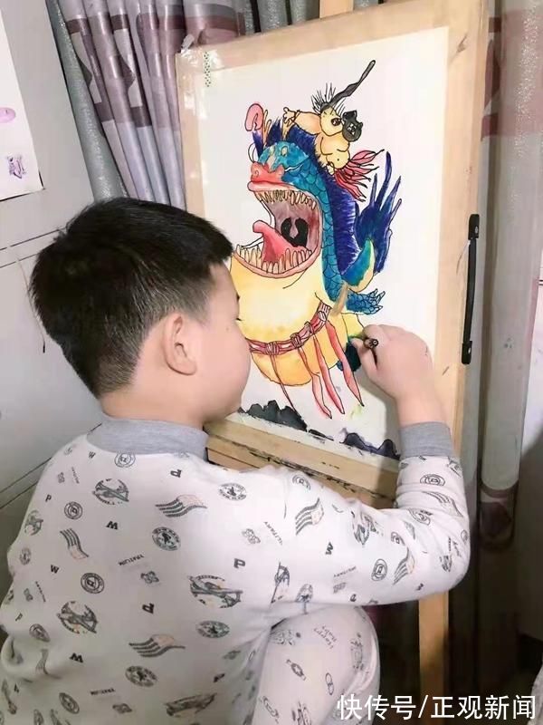 失调|郑州8岁男孩痴迷画画，曾被幼儿园劝退5次