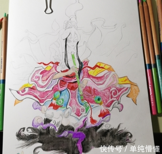  手绘|玩家手绘：拙作之笛舞小姐姐