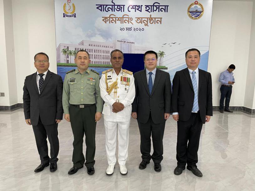 中国大使出席孟加拉国海军谢赫·哈西娜潜艇基地入列仪式