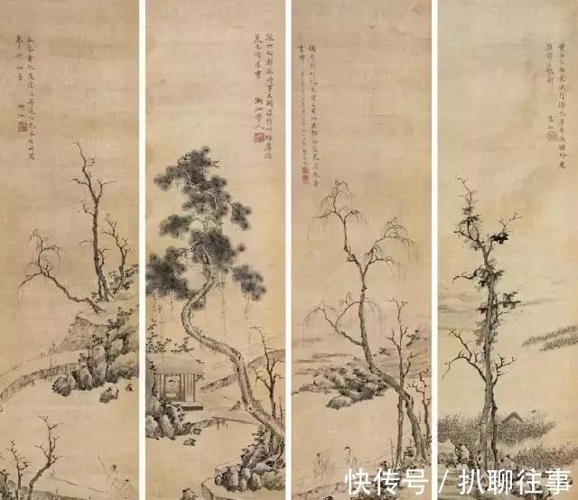 西岩松雪图@清初四大画僧笔下的意境山水,不只是养眼