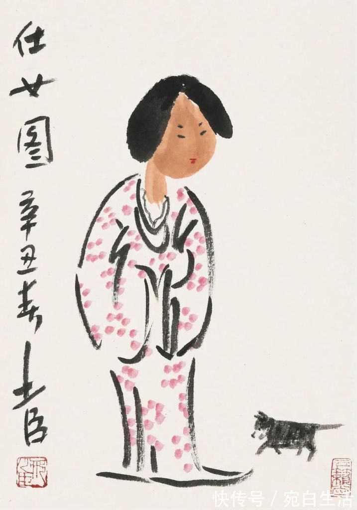 花鸟|变通!好的画家都善变,看黑乎乎的花鸟画家画人物啥样?