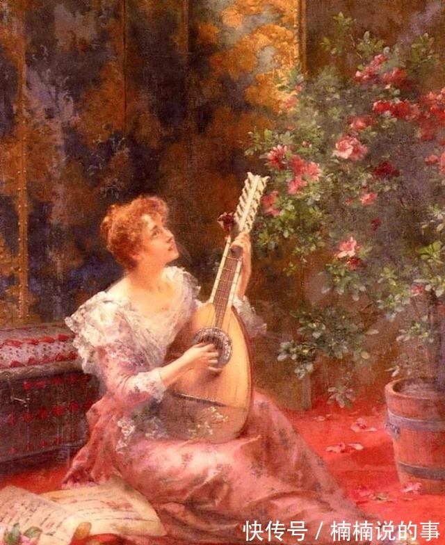 服饰#康拉德·基塞尔,把贵妇们的容貌与服饰,表现得极为富丽奢华!