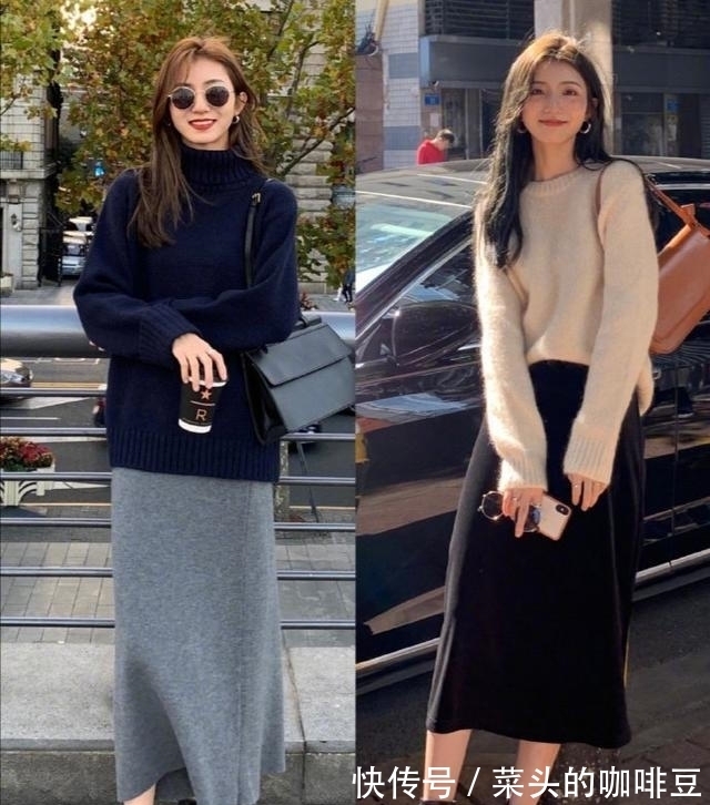 半身裙 爱美的女人,春天试试这几套“毛衣”穿搭,温柔优雅又减龄