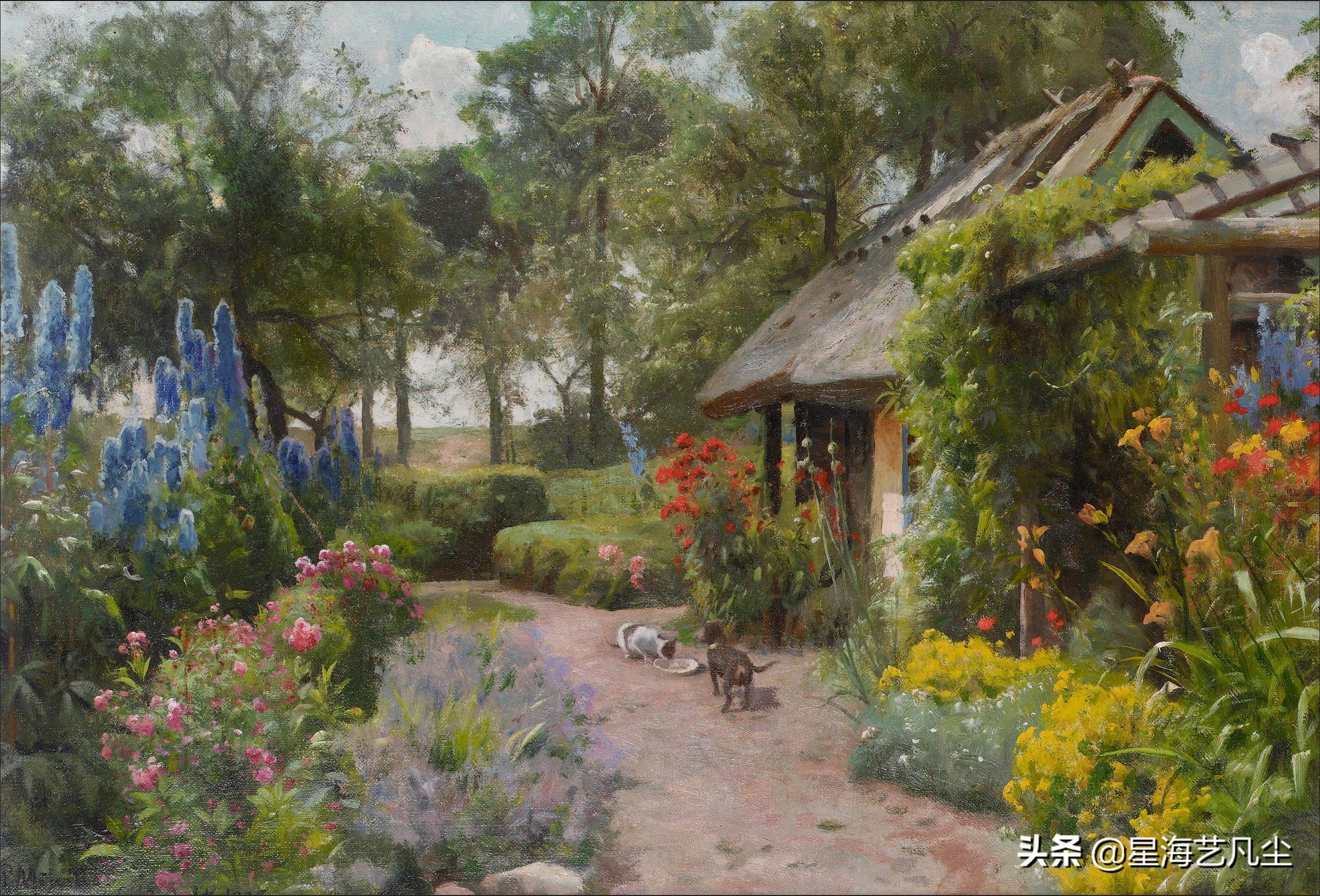 透视|丹麦油画大师，佩德·莫克·蒙森德乡村油画风景作品鉴赏