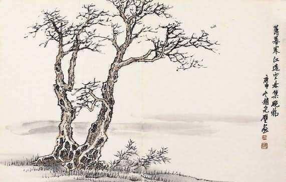 大师&他与张大千齐名,一生画三百余幅作品,人们称他是青绿山水大师!