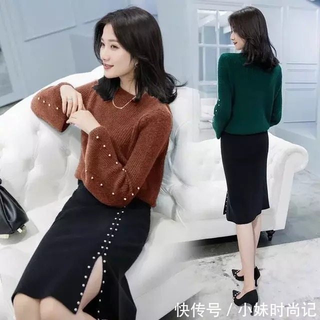 别穿毛衣搭配阔腿裤, 如今春节都流行连衣裙套装, 背影美炸了