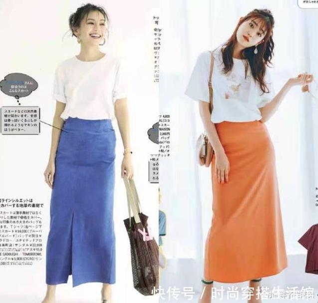 百褶裙|阔腿裤已经过时了,今年流行的是“T恤+半裙”,时髦显瘦又清凉
