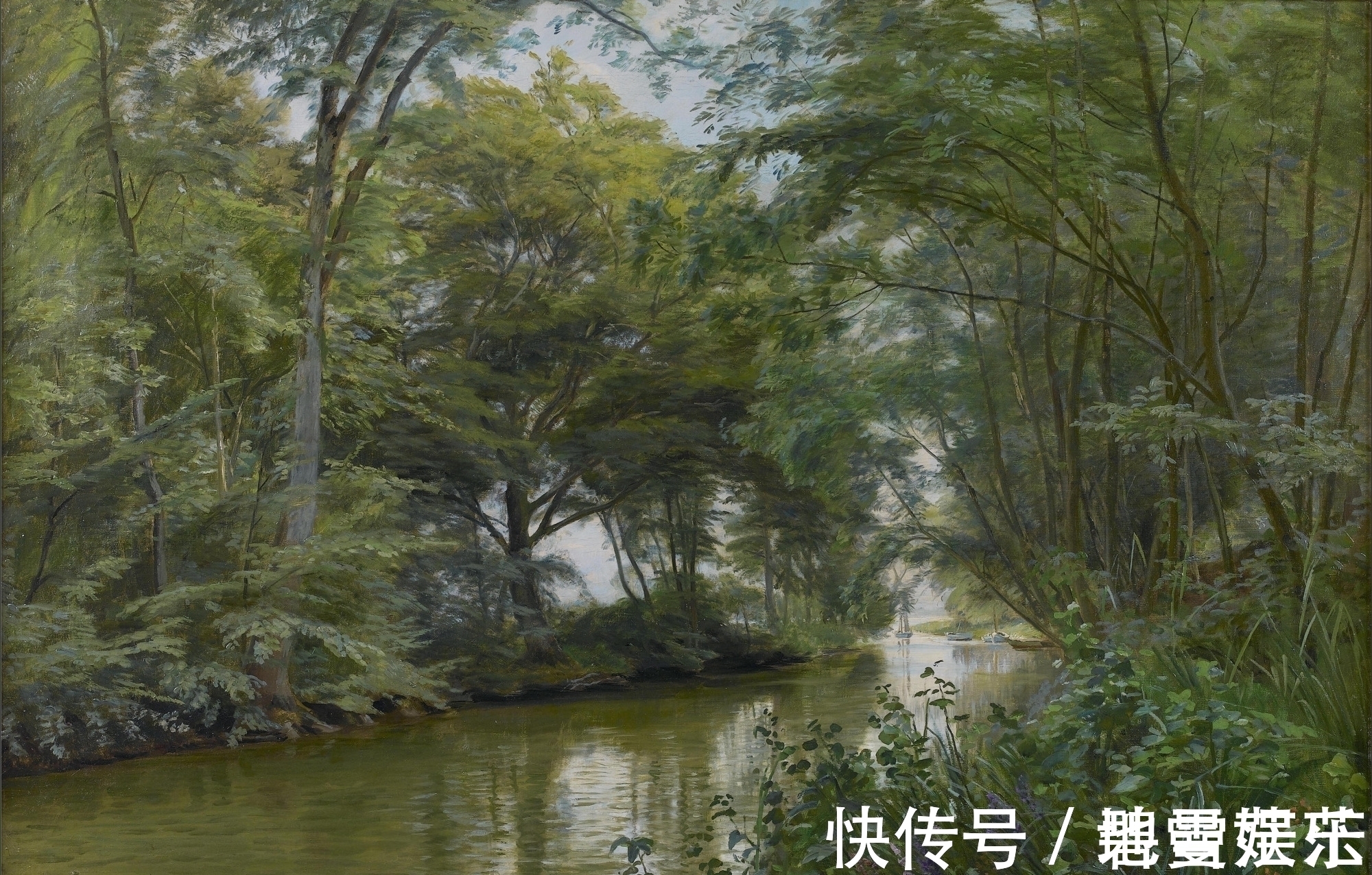 绘画$他画的森林会呼吸,彼得·莫克·蒙森德Peder Mork Monsted油画欣赏