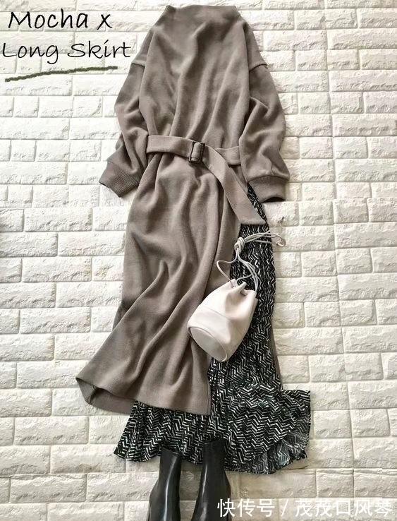 针织连衣裙 别找了,冬天最百搭的裙子还是“针织裙”,实穿气质不过时