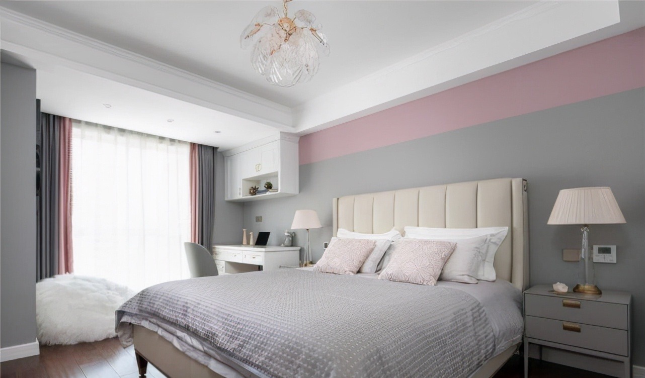 空间|142平欧式风三居室,各个居室映衬的柔和淡雅,独立且相融