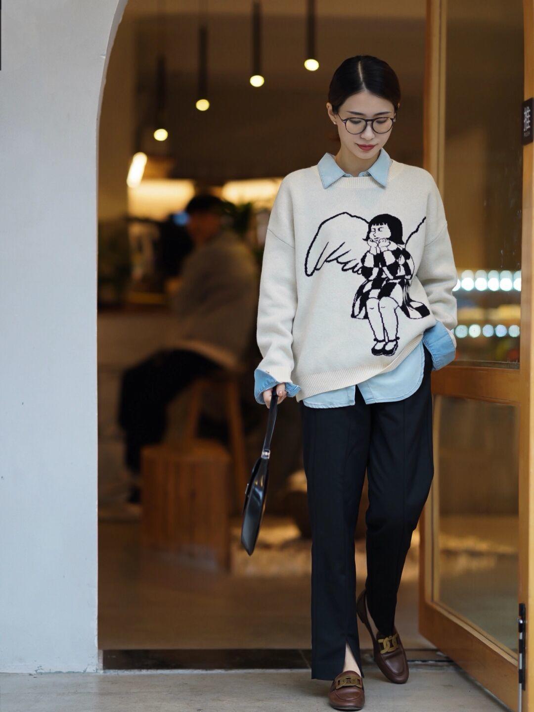 百搭 初冬还是要学一学毛衣搭配,简约高级还暖和,时髦百搭不挑人