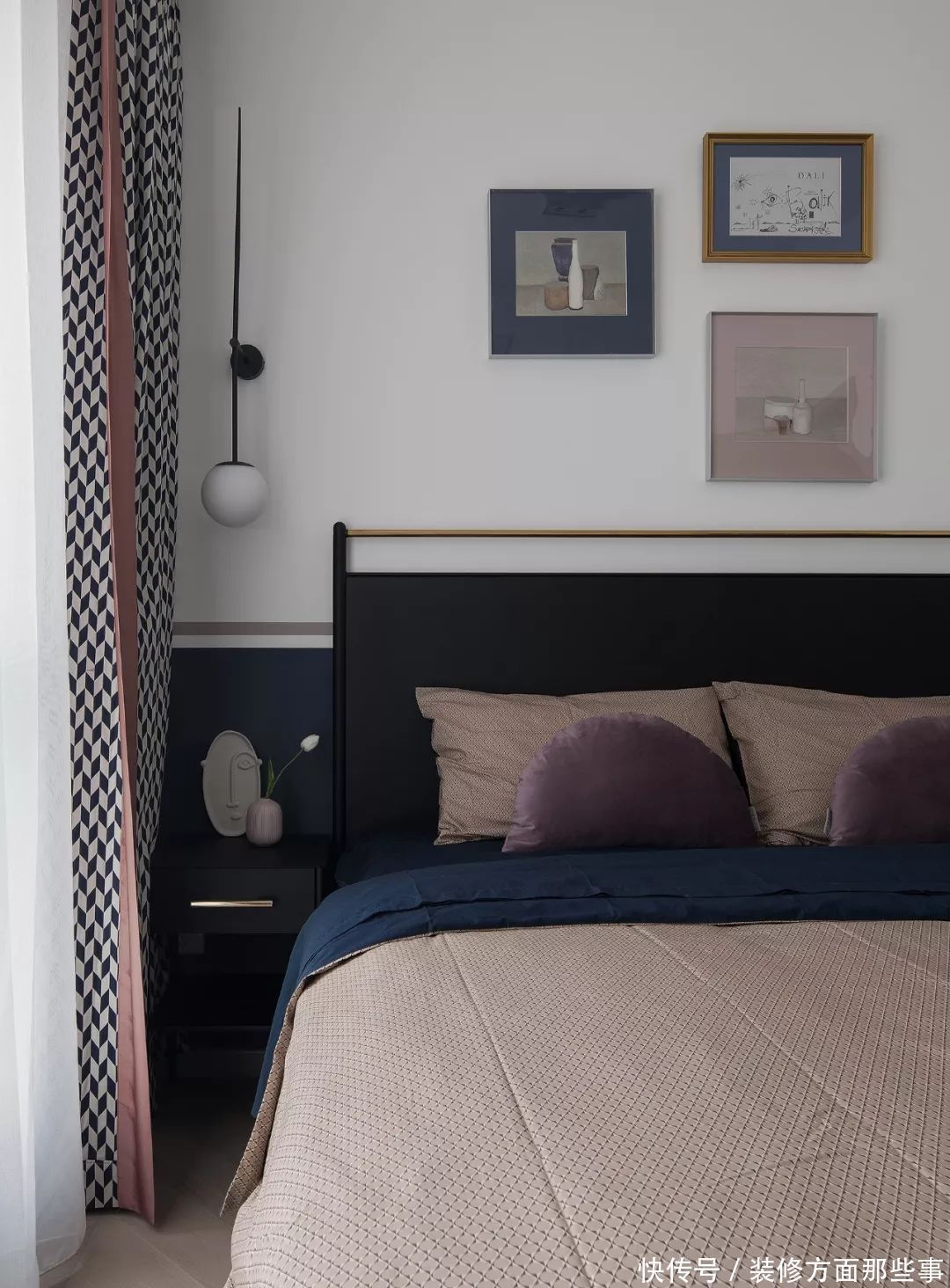 三居|90平个性三居装修,这样的隐形门设计,还是头一次见!