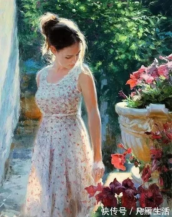 列宾#俄罗斯艺术家油画中的美女,温婉知性的魅力女神